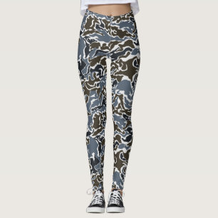 Legging Cinzas/Leggings de Camuflagem de Mulheres Urbanas 