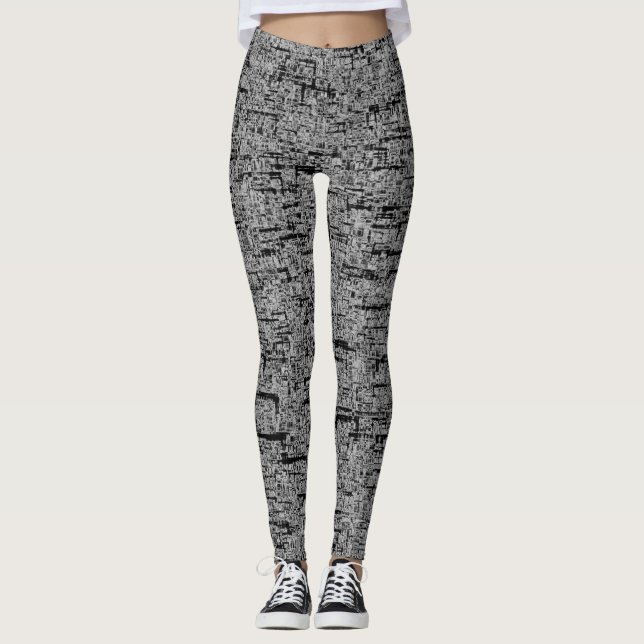 Legging Cinzas/Leggings de mulheres negras (Frente)