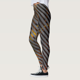 Legging Cinzas transversais, fitas de carbono, vermelho-do