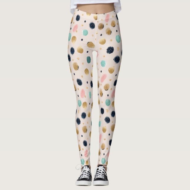Legging Círculo Abstrato e Colorido de Besticamento (Frente)