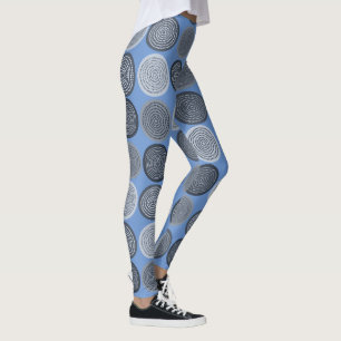 Legging Círculo Escandinavo Pontos Mandala Padrão 3