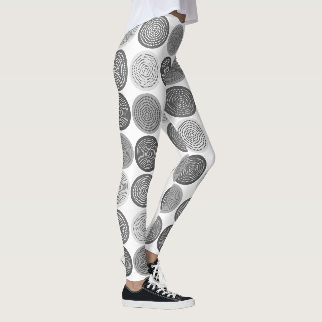 Legging Círculo Escandinavo Pontos Mandala Padrão 3 (Direita)