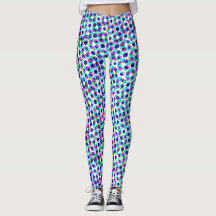 Círculo Pixelado Geométrico Abstrato Azul e Branco