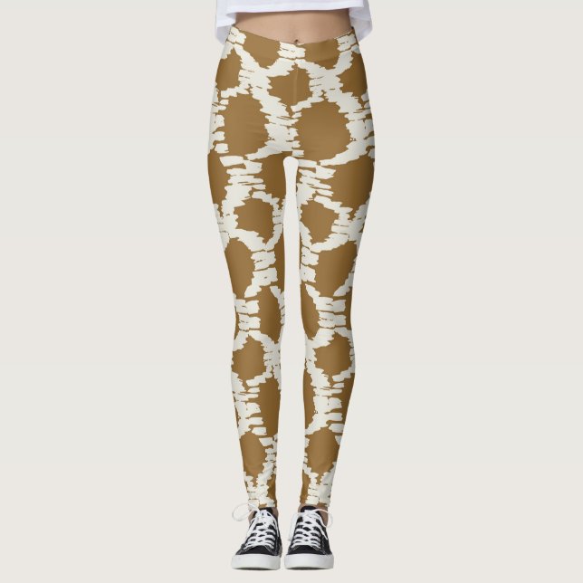 Legging Círculos Boho tons terrosos minimalista contemporâ (Frente)