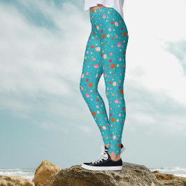 Legging Círculos Coloridos Geométricos Modernos Em Turques