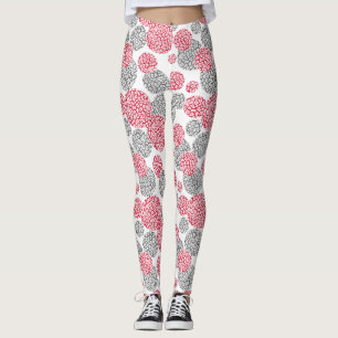 Legging Círculos com cinza e impressão de pele-leopardo ve