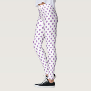 Legging Círculos de Bolinhas roxas