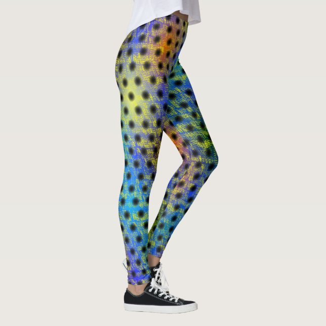 Legging Círculos de borda esmaecidos sobre fundo colorido (Direita)