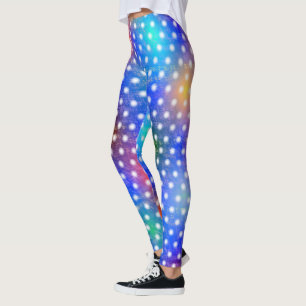 Legging Círculos de borda esmaecidos sobre fundo colorido