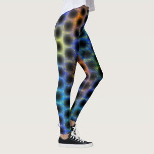 Legging Círculos de borda esmaecidos sobre fundo colorido