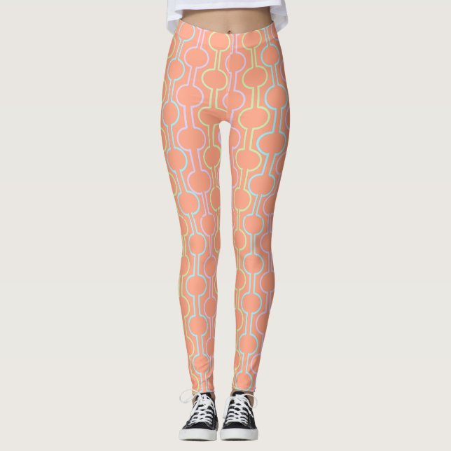 Legging Círculos de divisão da páscoa (Frente)