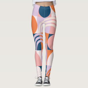 Legging Círculos do século médio: Padrão Geométrico