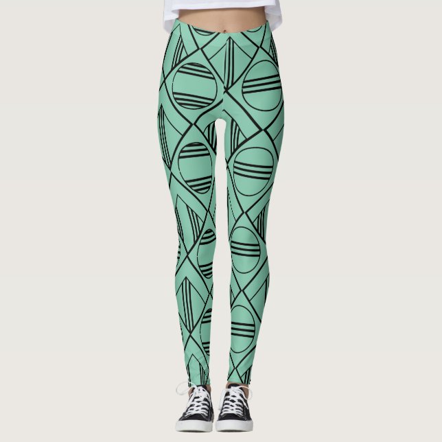 Legging Círculos e Diamantes do Art Deco (Frente)