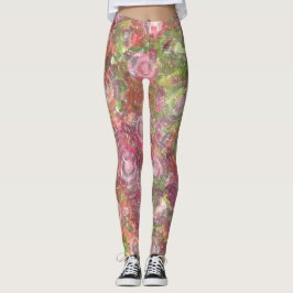 Legging Círculos em Pinks e Verdes Abstrato art