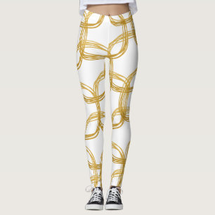Legging Círculos Escrivíveis Dourados O Quic Moderno Esc