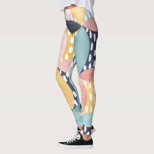 Legging Círculos Geométricos de Aquarela (Esquerda)