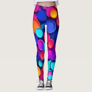 Legging Círculos Vibrantes Abstrato