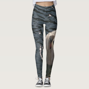 Legging Cisne branca bonita