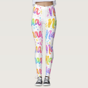 Legging Citação Colorida Sonhadora e Divertida com Salpico