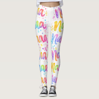 Legging Citação Colorida Sonhadora e Divertida com Salpico