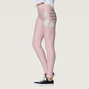 Legging Citação de Diamantes e Champanhe – Edição Querida