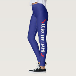 Legging Citação Personalizada de Salto Alto Azul-Marinho