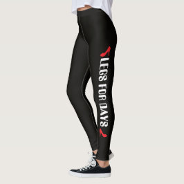 Legging Citação Personalizada de Salto Alto Preto