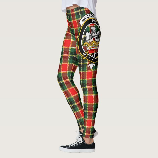 Legging Clã MacLachlan da Escócia Caça Brasão Moderno Tart (Esquerda)