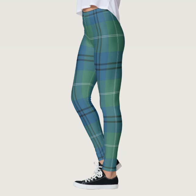 Legging Clã Oliphant Antigo Tartan Escocês Mulheres (Esquerda)