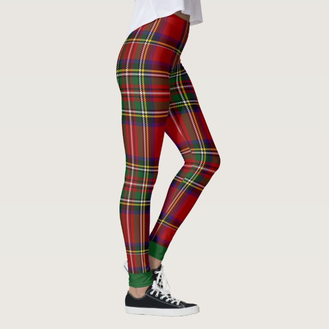 Legging Clã PixDezines Stewart Tartan (Direita)