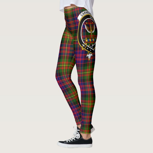 Legging Clã Scotstee Carnegie Brasão Moderno Tecido Escocê (Esquerda)