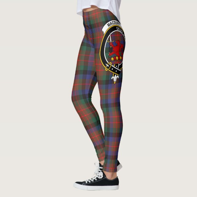 Legging Clã Scotstee MacDuff Caça Brasão Moderno Tartan (Esquerda)