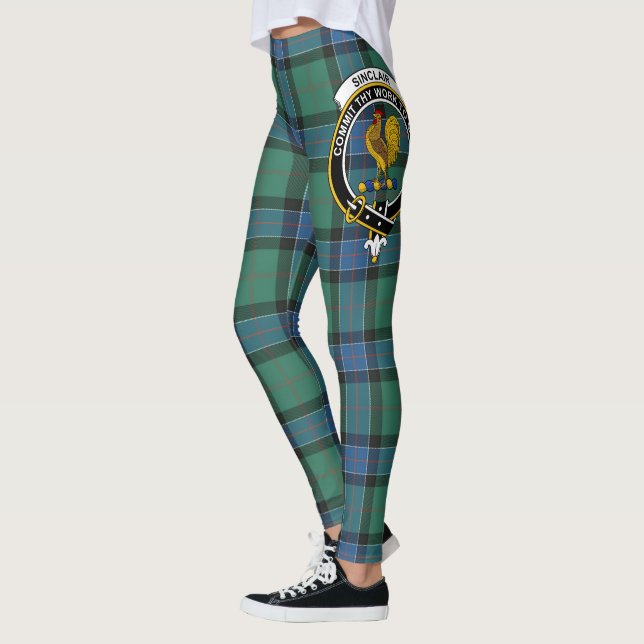 Legging Clã Scotstee Sinclair Caça Crista Antiga Tarta (Esquerda)