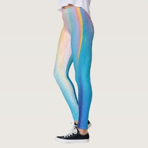 Legging "Clachanray" Wide Pink e Blue Landscape Seascape