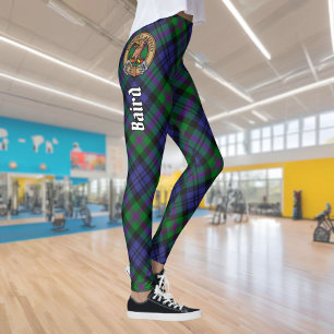 Legging Clan Baird Crest sobre Tartan