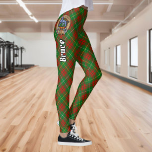 Legging Clan Bruce Crest sobre caçar Tartan