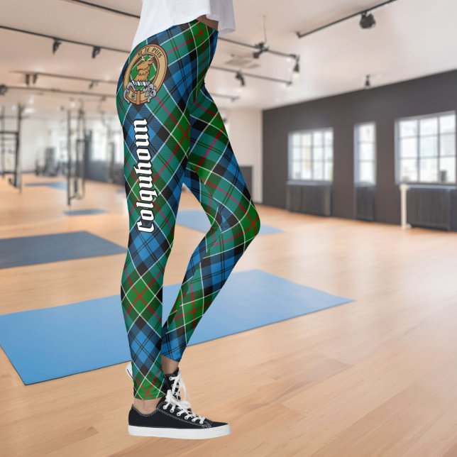 Legging Clan Colquhoun Crest sobre Tartan (Criador carregado)