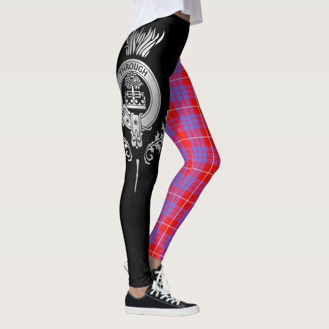 Legging Clan Hamilton Crest & Tartan (Direita)