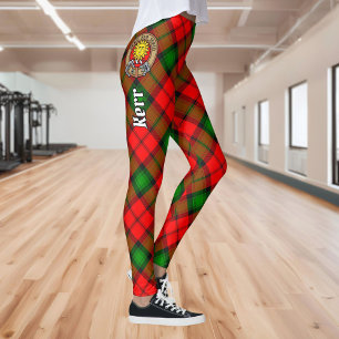 Legging Clan Kerr Crest sobre Tartan