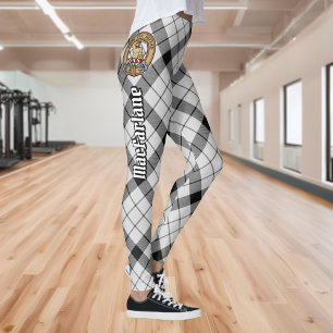 Legging Clan MacFarlane Black and White Tartan