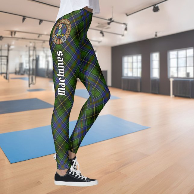 Legging Clan MacInnes Crest sobre Tartan (Criador carregado)