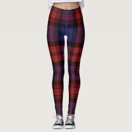 Legging Clan MacLachlan Xadrez Tartan Red Purple Check