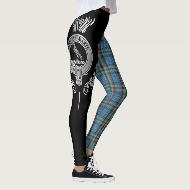 Legging Clan Ralston Crest & Tartan (Direita)