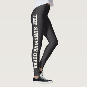 Legging Classe de Férias Personalizada Cinza Escuro Marfim