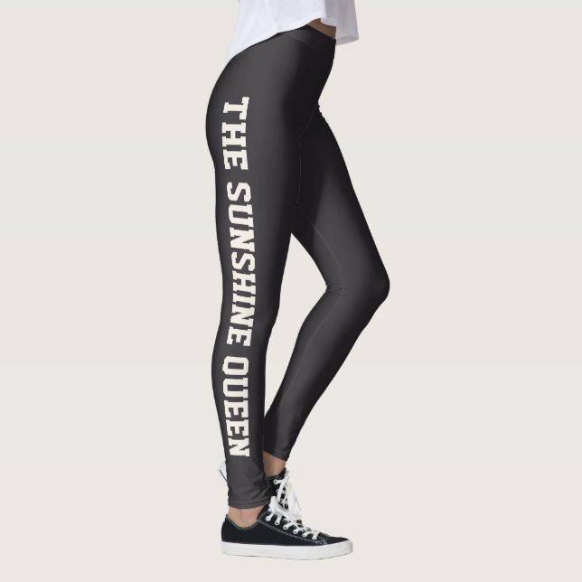 Legging Classe de Férias Personalizada Cinza Escuro Marfim (Direita)