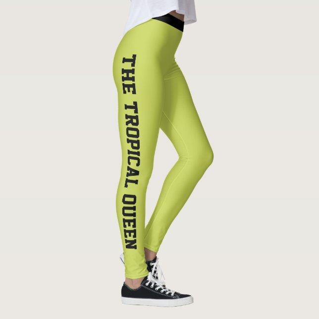 Legging Classe de Férias Personalizada Verde Lima Preto (Direita)