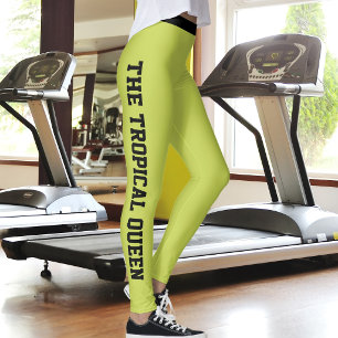 Legging Classe de Férias Personalizada Verde Lima Preto