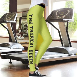 Legging Classe de Férias Personalizada Verde Lima Preto
