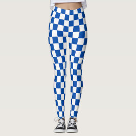 Legging Classic cobalt blue checkerboard
