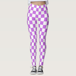Legging Classic visual magenta checkerboard 